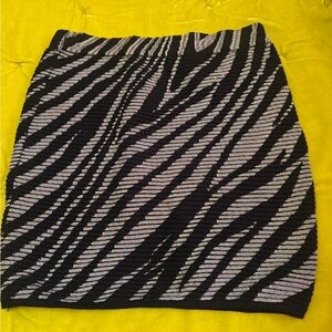 Charlotte Russe Black and White Zebra-Print Mini Skirt